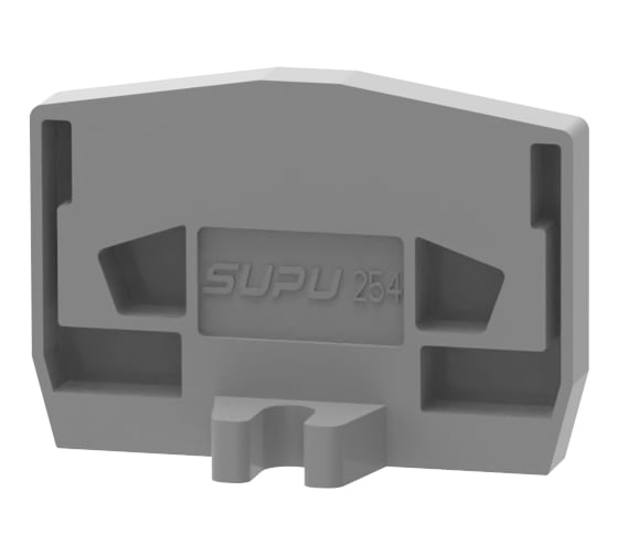 Крышка защитная SUPU TB для клемм с фиксирующим фланцем, серая 100 шт 254621 1