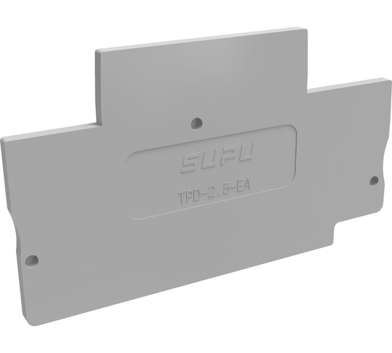 Крышка SUPU TP для 2-уровневых проходных клемм 2.5мм2, серая 100 шт TPD2.5-2-GY-EA 1