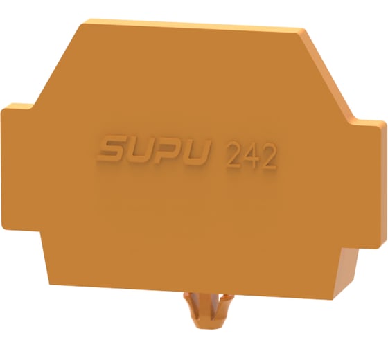 Крышка защитная SUPU TB для клемм с монтажной ножкой, оранжевая 100 шт 242632 1