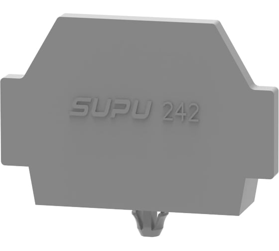 Крышка защитная SUPU TB для клемм с монтажной ножкой, серая 100 шт 242631 1