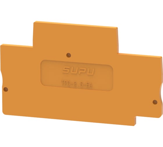 Крышка SUPU TP для 2-уровневых проходных клемм 2.5мм2, оранжевая 100 шт TPD2.5-2-OG-EA 1