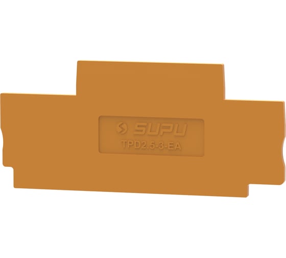 Крышка SUPU TP для 2-уровневых 1-2 клемм 2.5мм2, оранжевая 100 шт TPD2.5-3-OG-EA 1