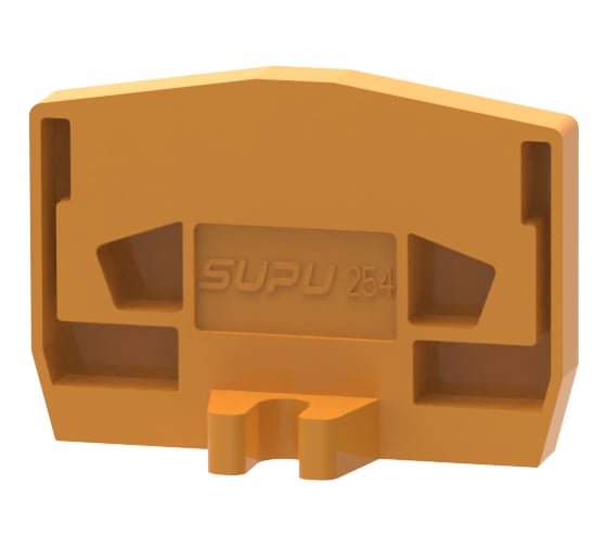Крышка защитная SUPU TB для клемм с фиксирующим фланцем, оранжевая 100 шт 254622 1