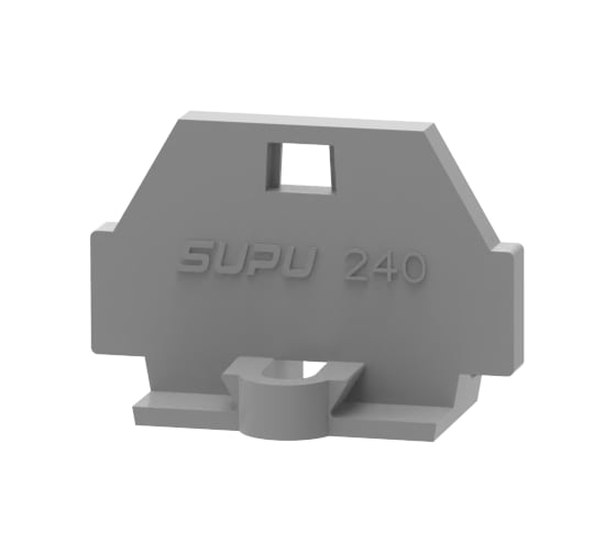 Крышка защитная SUPU TB для клемм с фиксирующ фланцем, серая 100 шт 240621 1