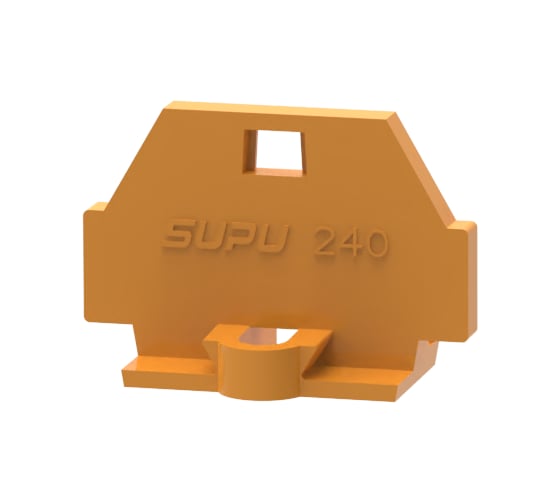 Крышка защитная SUPU TB для клемм с фиксирующ фланцем, оранжевая 100 шт 240622 1