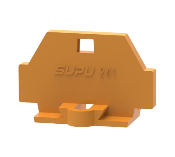 Крышка защитная SUPU TB для клемм с фиксирующим фланцем, оранжевая 100 шт 241622 1