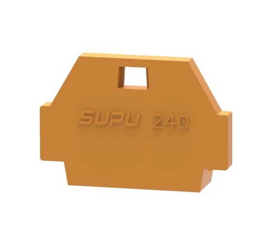 Крышка защитная SUPU TB для клемм, сеч 1.5мм2, оранжевая 100 шт 240642 1