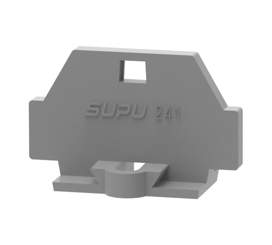 Крышка защитная SUPU TB для клемм с фиксирующим фланцем, серая 100 шт 241621 1