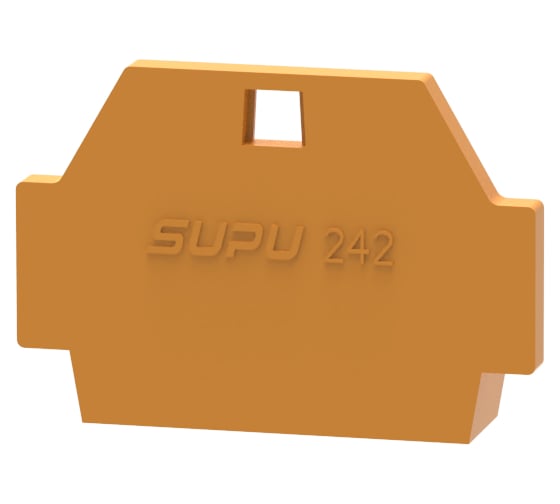 Крышка защитная SUPU TB для клемм, сеч 4мм2, оранжевая 100 шт 242642 1
