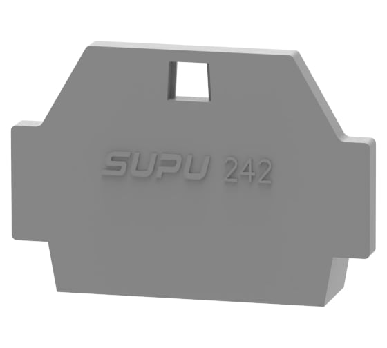 Крышка защитная SUPU TB для клемм, сеч 4мм2, серая 100 шт 242641 1