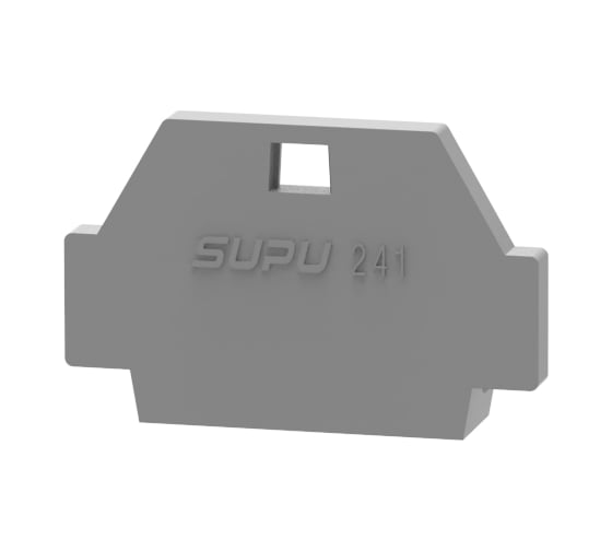 Крышка защитная SUPU TB для клемм, сеч 2.5мм2, серая 100 шт 241641 1