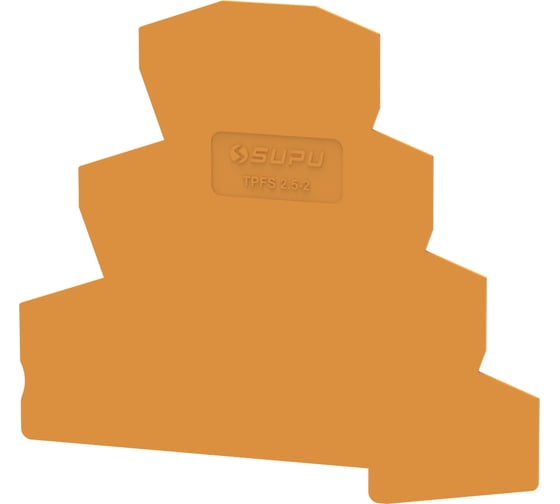 Крышка защитная SUPU TP для 4-уровневых клемм TPFS, сечение 2.5мм2, оранжевая 50 шт TPFS2.5-2-OG-EC 1
