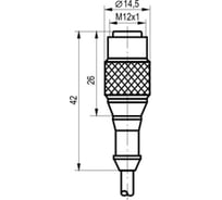 Соединитель кабельный ТЕКО CS S19-2-20 Розетка, Прямой с кабелем, Пластик 3-PIN,IP67, кабель 20 м, 250 AC/DC NC 00-00034645