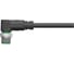 Соединитель кабельный VELLEDQ M12-M04S-5.0PVC/BK Вилка,Угловой с кабелем,Пластик 4-PIN IP67,кабель5 м,60 DC 08-00045866 1