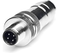 Соединитель клеммный VELLEDQ M12-DM04T D-Code, Вилка, Прямой с клеммником, Пластик 4-PIN IP65250 AC/DC 08-00036132