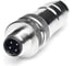 Соединитель клеммный VELLEDQ M12-DM04T D-Code, Вилка, Прямой с клеммником, Пластик 4-PIN IP65250 AC/DC 08-00036132 1