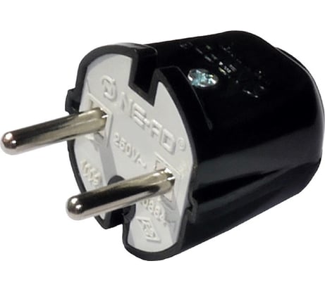 Штепсельная вилка NE-AD 6А, 250В, Черный 1009-S