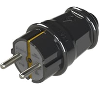 Штепсельная вилка NE-AD с заземлением, 16А, 250В, Черный 1010-S