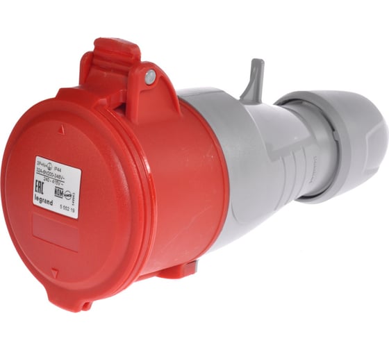 Мобильная розетка Legrand P17 Tempra Pro - IP 44 - 380/415 В - 32 A - 3К+Н+З 555219 1