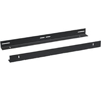 Направляющие в шкаф Cabeus глубиной 1200мм для установки серверного оборудования, пара, усиленные до 100кг, цвет черный (RAL 9004) JH05-12-100KG-BK