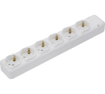 Колодка NE-AD 6 гнезд, с заземлением, 16А, 250В, 1/20/80, 3020-K