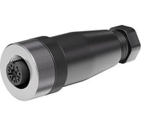 Соединитель клеммный ТЕКО CS S254R-08 (PG9) розетка, прямой с клеммником, пластик 8-PIN IP67 60 AC/DC NO/NC 08-00025243