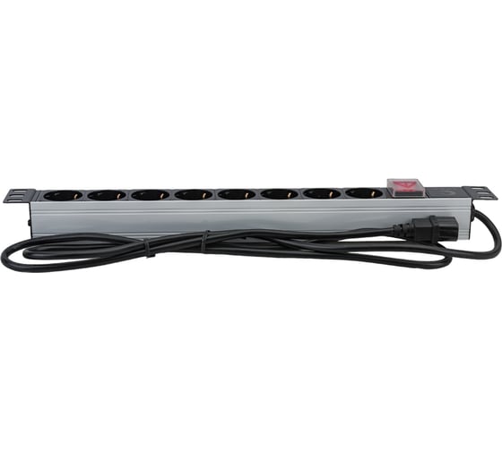 Блок силовых розеток Cabeus горизонтальный неуправляемый Shuko х 8 вход IEC320 шнур 2м PDU-8P-2IEC