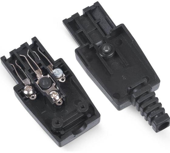 Разборная вилка Cabeus С13, 10А, 250 V, черная IEC-320-C13