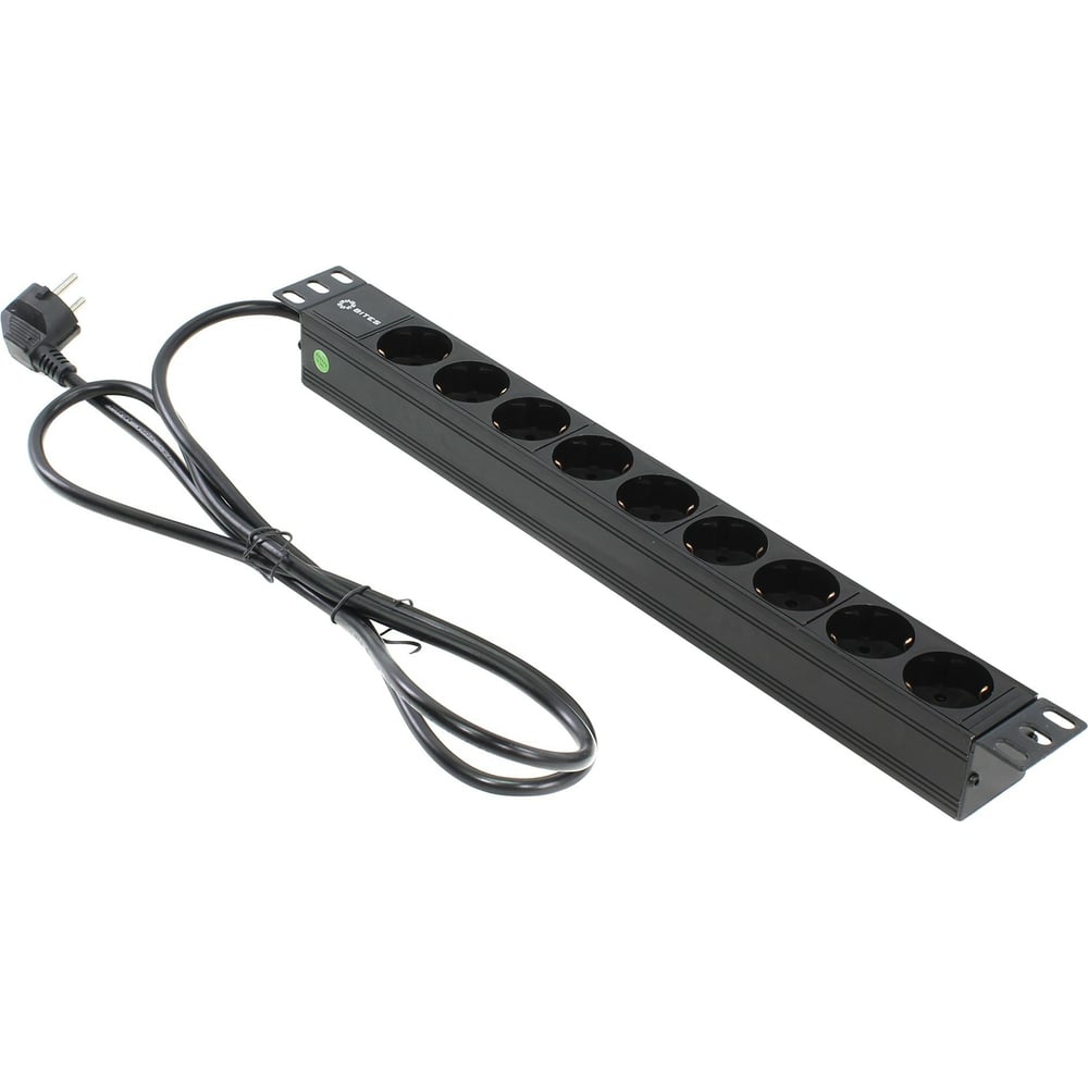 Блок розеток 5bites 9 розеток, алюминий, 1U, 19", VDE 2м PDU919A-04 ...