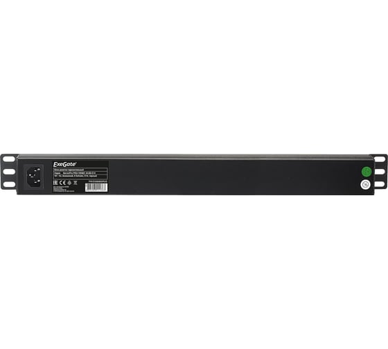 Блок розеток ExeGate ServerPro PDU-19H601 Al-6S-C14 19 1U алюминий 6Schuko С14 280825