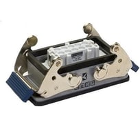 Кожух Emas с гнездом (монтаж на перегородке) металлический, 10 полюсов, 16A, нижний ввод, фиксаторы металл, IP65 EBM10PM47