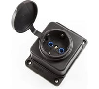 Розетка Emas в резиновом корпусе, 1 x 16A, настенное крепление EKS116PG1