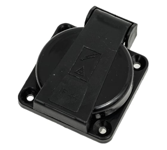 Щитовая внешняя розетка NE-AD 1х16 A с крышкой IP 44 2001-S