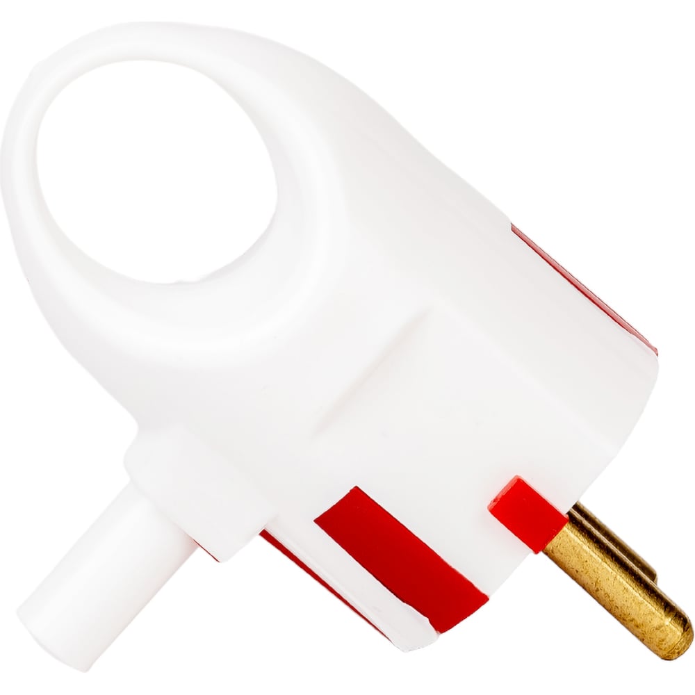 Угловая разборная вилка Volsten Sb2-PZ11 16А с кольцом белая евро с ...