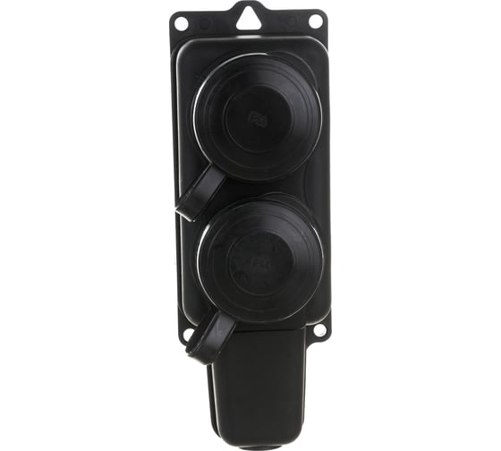 Штепсельная колодка Volsten Sb1-M2Z Black IP44 2 места черная с заземлением Модель РП 16-232 14435