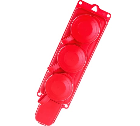 Штепсельная колодка Volsten Sb1-M3Z Red IP54 3 мест красная с заземлением модель РП 16-334 14439