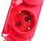Штепсельная колодка Volsten Sb1-M3Z Red IP54 3 мест красная с заземлением модель РП 16-334 14439 5