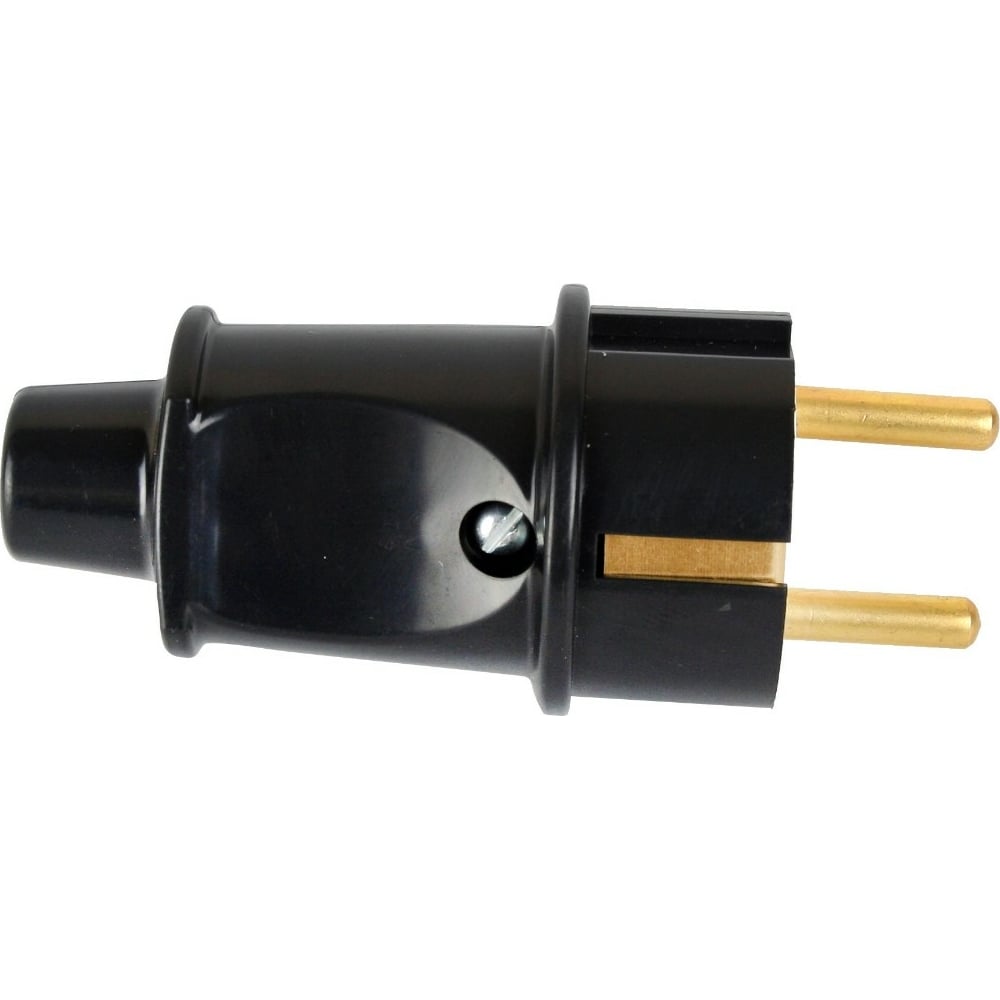 Разборная прямая евро вилка Volsten Sb2-PZ21 16А черная с заземлением ...