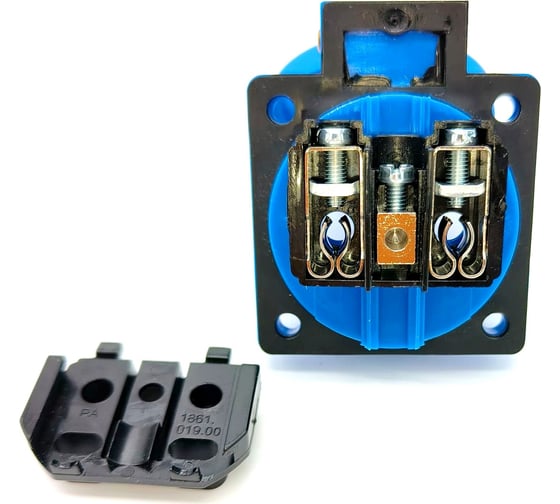 Встраиваемая розетка Bals Schuko 16A, 3p, 250V, IP54, синяя 71094-b