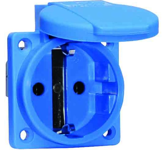 Встраиваемая розетка Bals Schuko 16A, 3p, 250V, IP54, синяя 71094-b