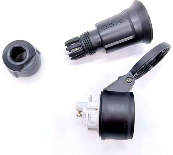 Кабельная розетка Schuko Bals 16A, 3p 250V, IP54, черный MULTI-GRIP 1 шт. 7488-b