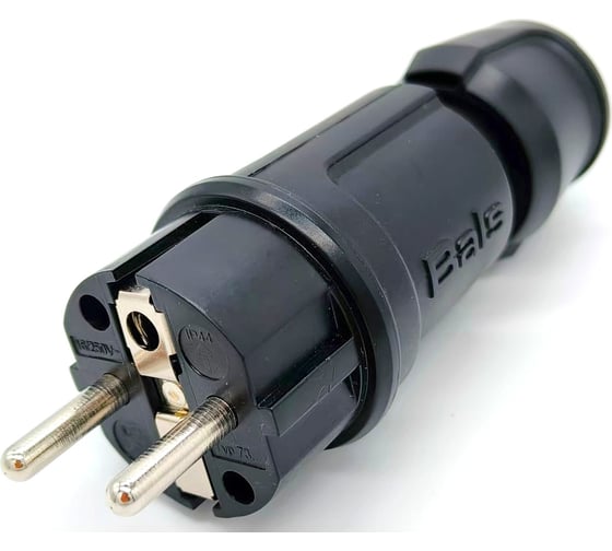 Вилка Bals Schuko 16A 3p 250V IP44 черный MULTI-GRIP 1 шт. 7372-b