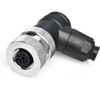 Соединитель клеммный VELLEDQ M12-F05S-PG9 Розетка, Угловой с клеммником, Пластик 5-PIN IP65 125 AC/DC 08-00052473