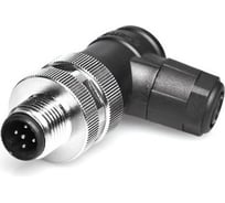 Соединитель клеммный VELLEDQ M12-M05S-PG9 Вилка, Угловой с клеммником, Пластик 5-PIN IP65 125 AC/DC 08-00052475