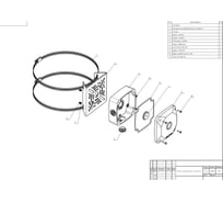 Кронштейн на столб ИП НАЛОГИН для одной камеры видеонаблюдения полной комплектации (с двумя хомутами и монтажной коробкой) 8