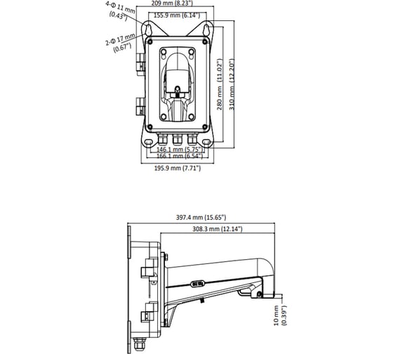 Кронштейн Hikvision DS-1602ZJ-box УТ-00003841