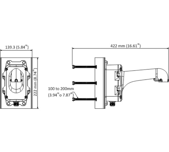 Кронштейн Hikvision DS-1604ZJ-BOX-POLE 00-00000017