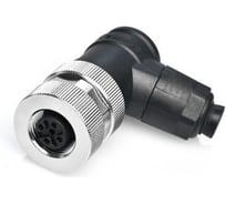 Соединитель клеммный VELLEDQ M12-F03S розетка, угловой, с клеммником, пластик 3-PIN IP65 250 AC/DC 08-00025012