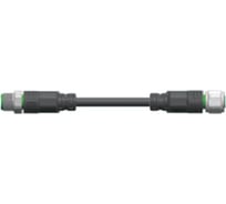 Соединитель кабельный VELLEDQ M8-M04T/F04T-2.0PVC/BK М8, вилка прямой/розетка прямой, 4-PIN IP67, 60/125/250 DC, кабель ПВХ 2м 08-00047582