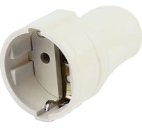 Штепсельное гнездо Smartbuy с заземлением, белое, 16А, 250В SBE-16-S01-wz